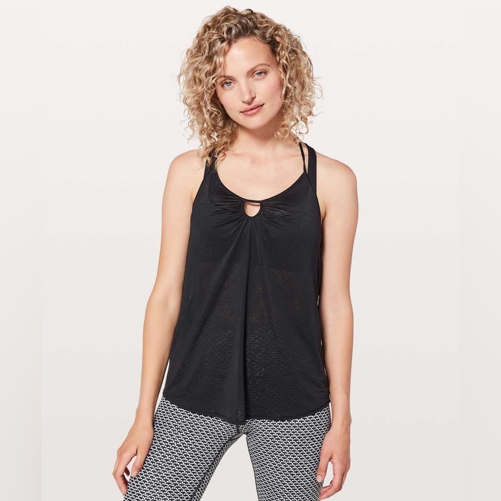 Lululemon Tighten Up Tank Black Size 10 breathable
lightweight sweat-wicking
